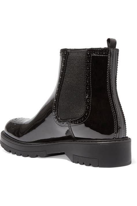 prada patent leather booties booties|prada patent leather chelsea boots.